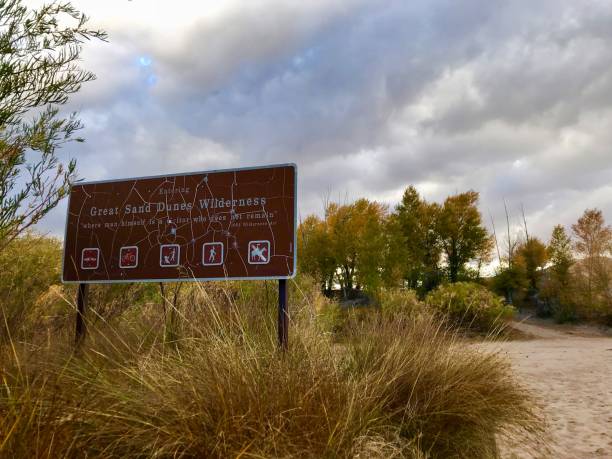 istock Faded Sign, Great Sand Dunes National Park, Colorado 1144206731