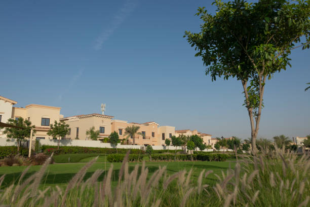 istock Gated residential compound of luxury villa development. 1144207272
