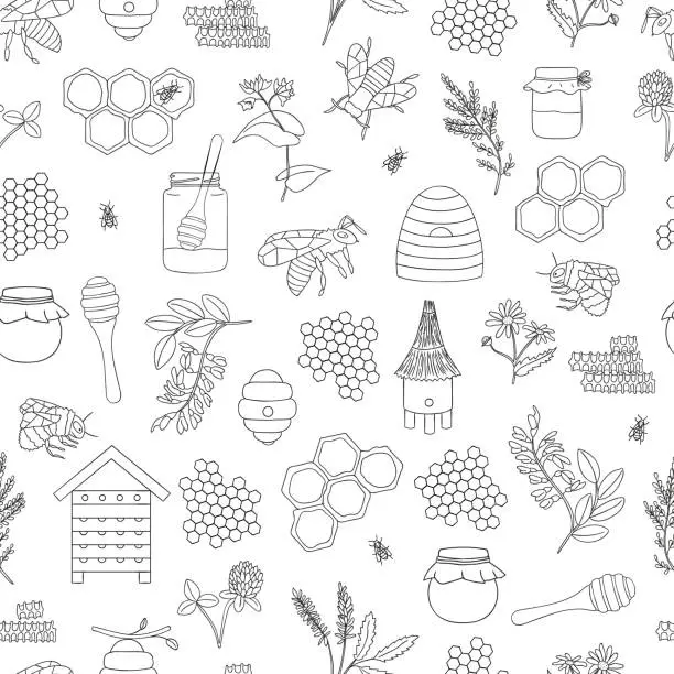 Vector illustration of Honey pattern