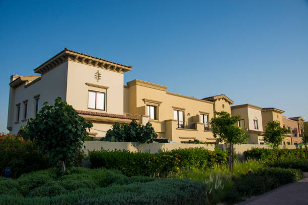 istock Gated residential compound of luxury villa development. 1144209258