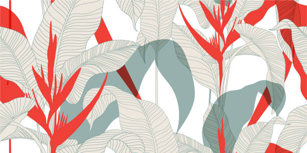 빈티지 동양 스타일에서 완벽 한 꽃 패턴입니다. - 빨강 일러스트 stock illustrations