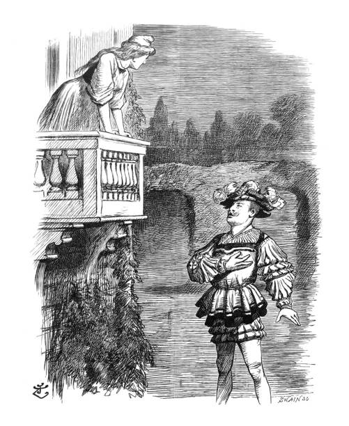 British Satire Comic Cartoon Caricatures Illustrations Romeo And Juliet  Stock Illustration - Download Image Now - iStock