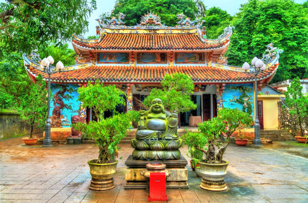 istock Buddhist temple on Marble Mountains at Da Nang, Vietnam 1144212059