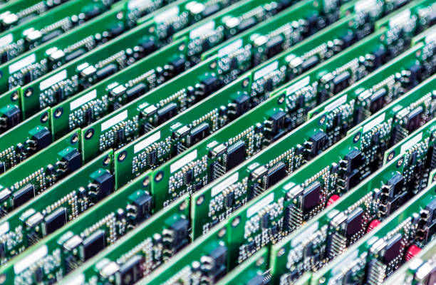 Lots of Printed Circuit Boards With Mounted and Soldered Componentry
