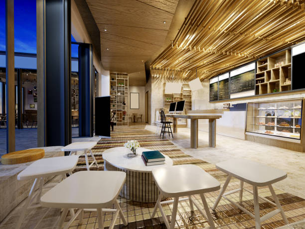 istock 3D render of cafetaria and restaurant 1144217223