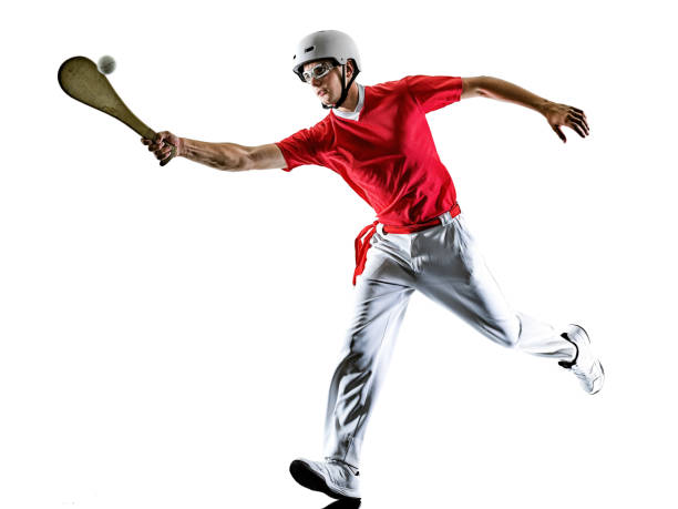 istock Jai alai Basque pelota Cesta Punta  Pala player man isolated silhouette 1144217400
