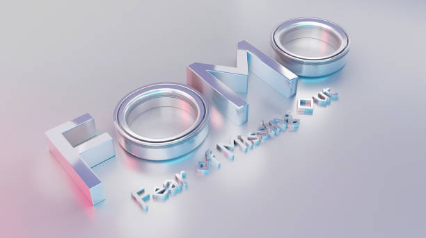 Fomo word as 3D text or logo concept placed on a white surface. 3D rendering – Ilustration. Fomo word mean fear of missing out something. One of the most popular word popular among stock brokers of cryptocurrencies, securities and currencies.