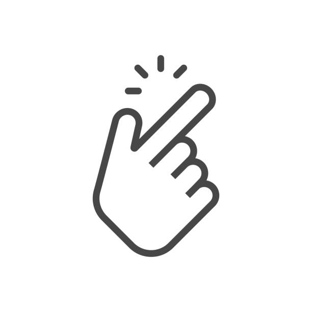 Shap finger icon. Shap finger pointer isolated on white background. Vector Shap finger icon. Shap finger pointer isolated on white background. Vector illustration snap icon stock illustrations