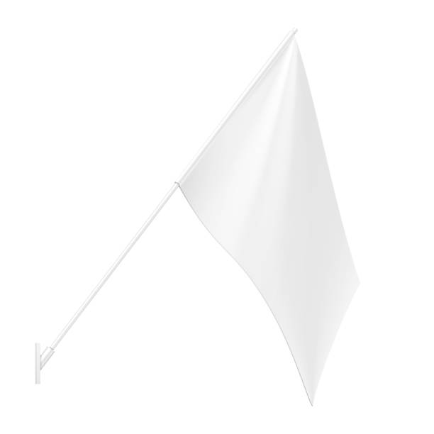istock White Outdoor Wall Mount Flag Stander Advertising Banner Shield. Mock Up Products On White Background Isolated. Ready For Your Design. Product Packing. Vector EPS10 1144221892