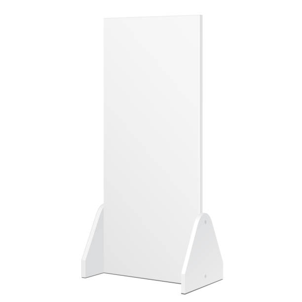 istock Simple Outdoor Indoor Stander Advertising Stand Banner Shield Display, Advertising. Mock Up Products On White Background Isolated. Ready For Your Design. Product Packing. Vector EPS10 1144221929
