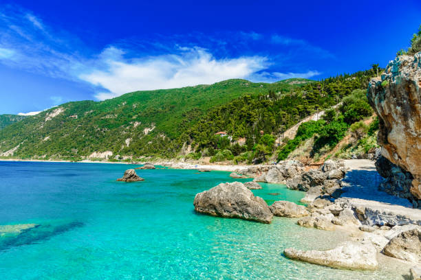 istock Petra beach in summertime in Lefkada island 1144222858