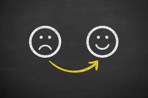 istock Unhappy and Happy on Chalkboard 1144223081