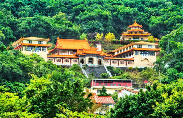 istock Miao Temple on a hill in Taipei, Taiwan 1144223365