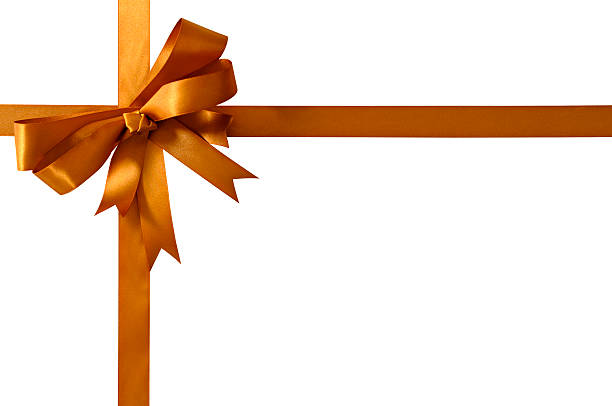 istock Copper gold gift ribbon (with path) 114422399