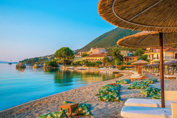 istock Nikiana beach and village in Lefkada, Greece 1144224126