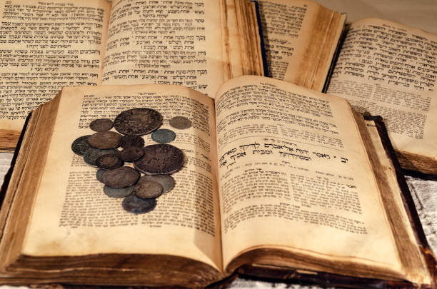 istock Holy old jewish books 1144224296