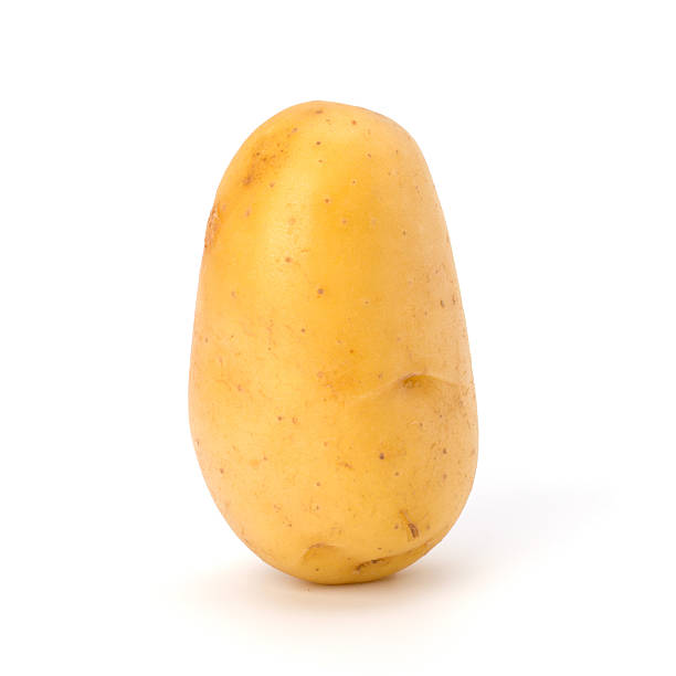 neue kartoffeln und grüne petersilie - raw potato isolated vegetable white stock-fotos und bilder