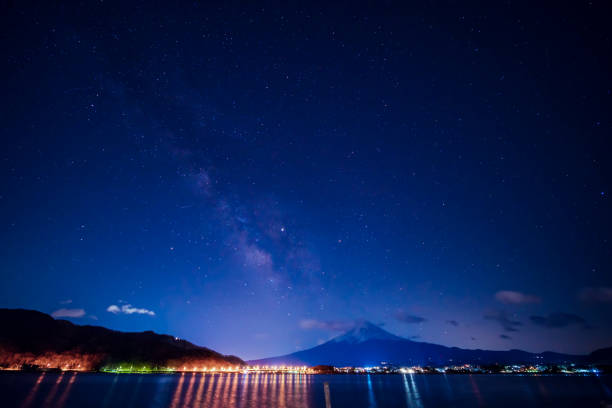 Japan, Asia, Galaxy,, Mt. Fuji, Milky Way