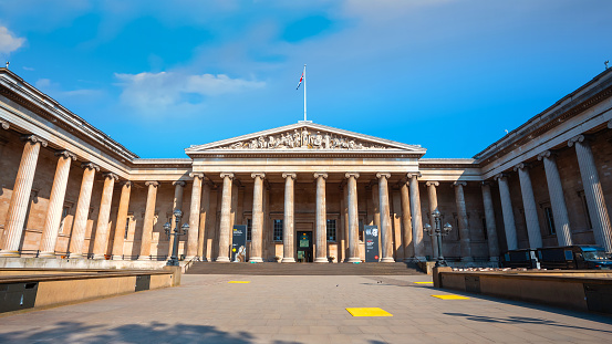 London, UK - May 20 2018: The British Museum is a public institution dedicated to human history, art and culture and is among the largest and most comprehensive in existence.