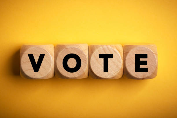 istock Vote Concept Wooden Blocks 1144238600