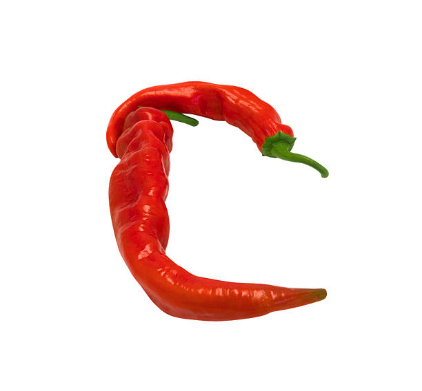 istock Letter C composed of chili peppers 114424106