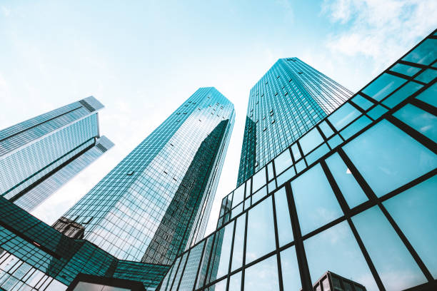 istock Modern skyscrapers in business district 1144242945