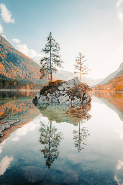 istock Lake Hintersee at sunset, Bavaria, Germany 1144242989