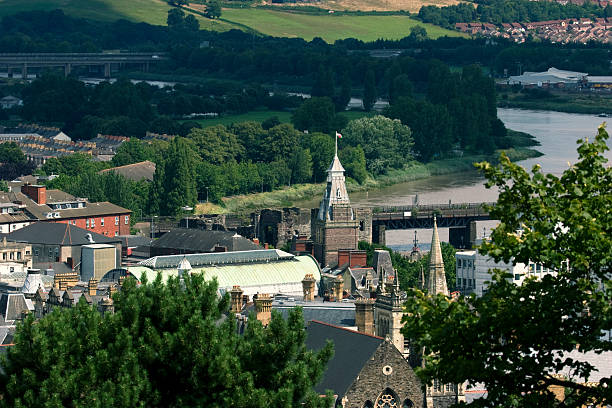 newport gales do sul - river usk imagens e fotografias de stock