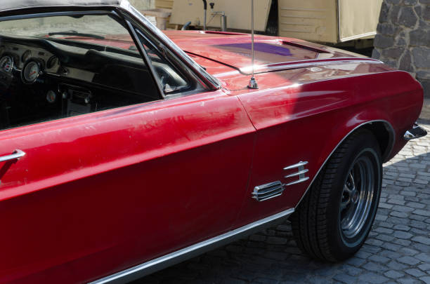 istock Old red muscle car 1144258369