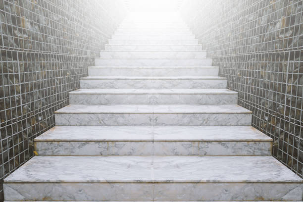 istock Empty marble stair - Outdoor modern architecture 1144259958