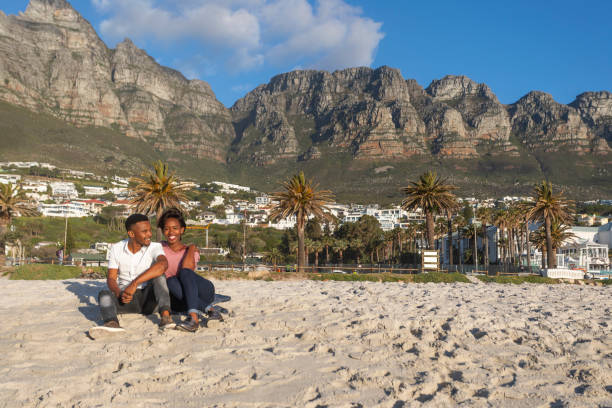 istock Happy African Couple by the Seaside 1144262980