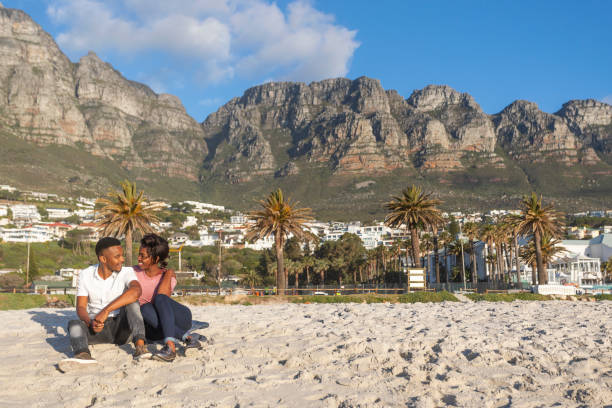 istock Happy African Couple by the Seaside 1144262997