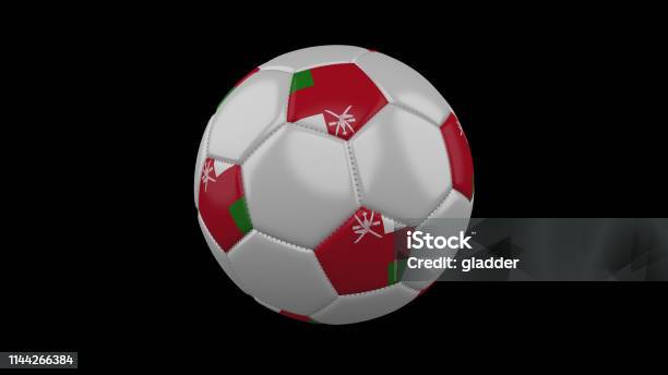 Soccer Ball With Flag Oman 3d Rendering Stock Photo - Download Image Now - Asia, Cedar Tree, Championship