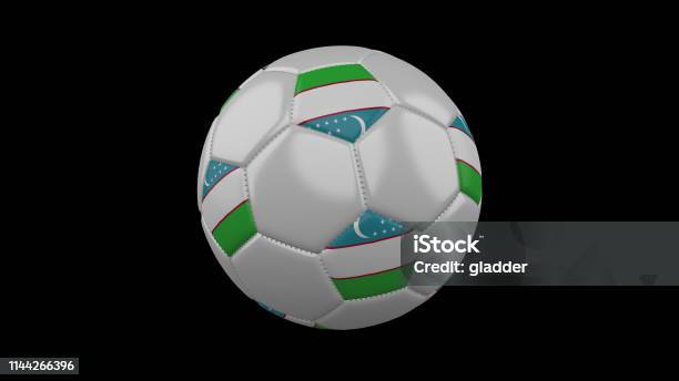 Soccer Ball With Flag Uzbekistan 3d Rendering Stock Photo - Download Image Now - Asia, Cedar Tree, Championship