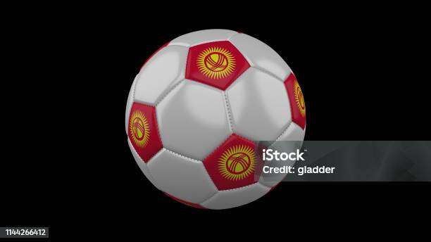 Soccer Ball With Flag Kyrgyzstan 3d Rendering Stock Photo - Download Image Now - Asia, Bishkek, Cedar Tree