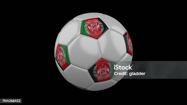 Soccer Ball With Flag Afghanistan 3d Rendering Stock Photo - Download Image Now - Afghanistan, Kabul, Asia