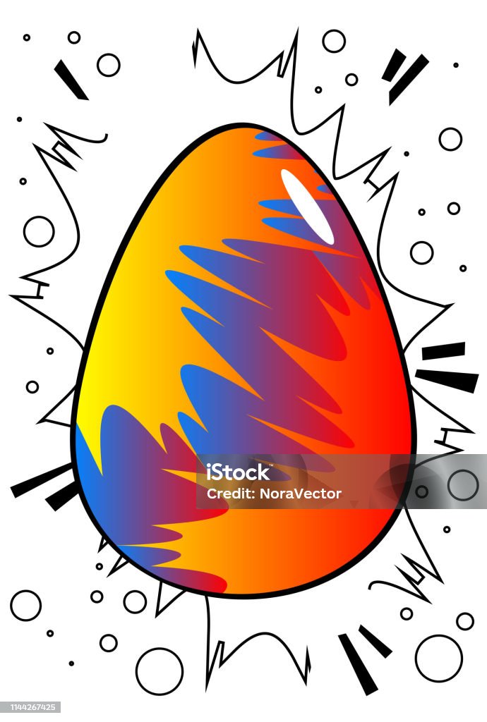 Ilustración de Huevo De Pascua De Color De Dibujos Animados y más Vectores  Libres de Derechos de Abril - Abril, Abstracto, Alimento - iStock
