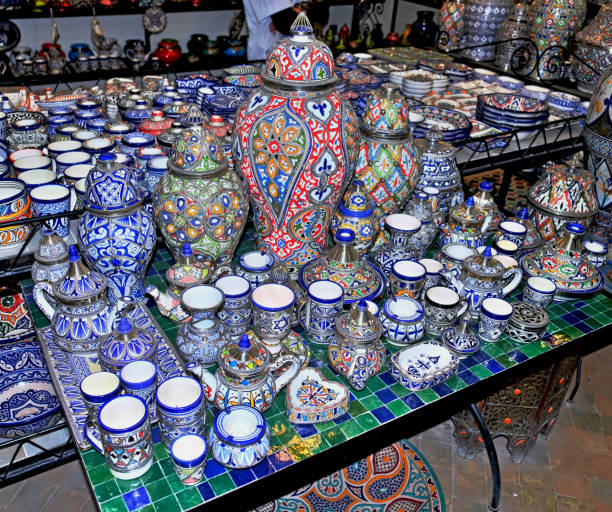 istock Ceramic dishes and other ceramic products made by Moroccan craftsmen by hand 1144270148