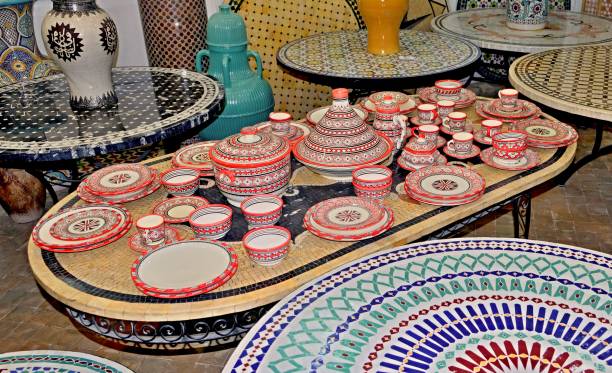 istock Ceramic dishes and other ceramic products made by Moroccan craftsmen by hand 1144270203