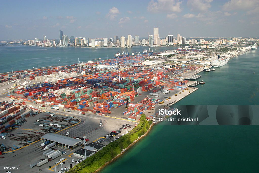 Porto de Miami - Foto de stock de Porto - Distrito royalty-free