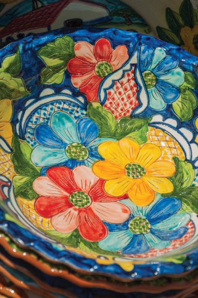 istock Colorful handmade porcelain pots and dishes 1144271049