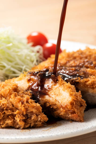 pork schnitzel - tonkatsu stock-fotos und bilder