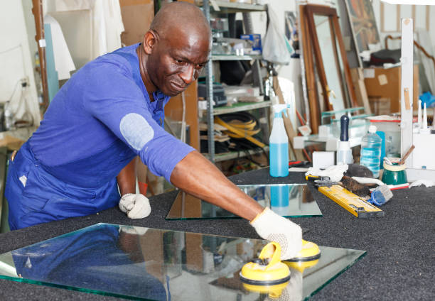 istock Adult African American glazier during daily work 1144277314