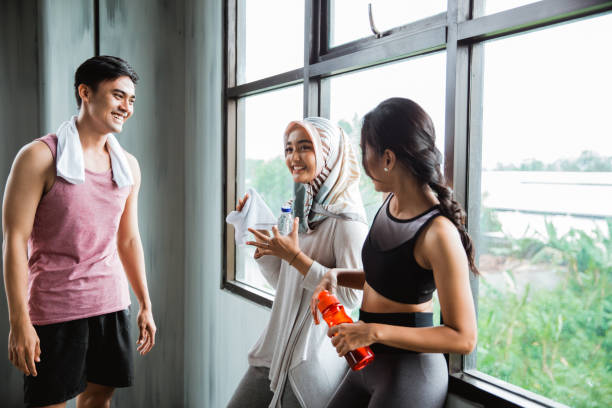 istock sport people talking to each other after exercising 1144281043