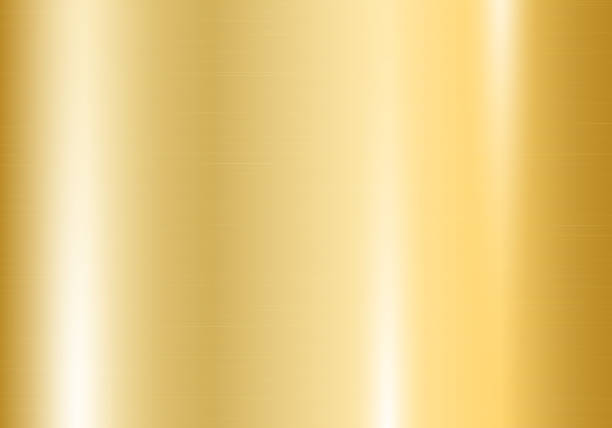 Gold polished plate Shiny gold metallic gradient with shiny highlights. Vector illustration with light effect. bronze plaque texture stock illustrations