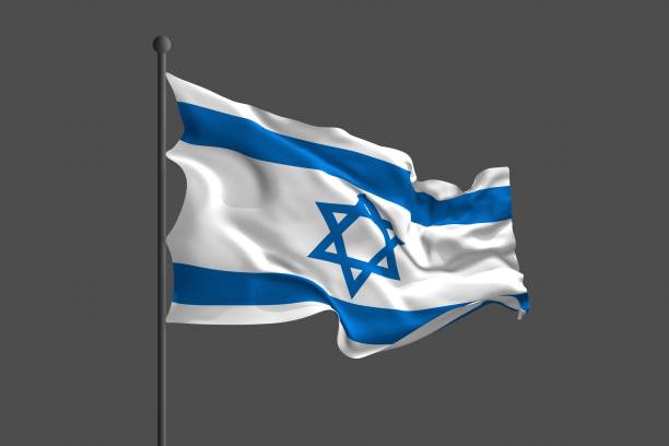 istock Waving flag of Israel. 3D rendering 1144284561