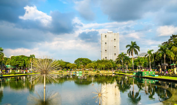 Fountain in Rizal Park - Manila, the capital of the Philippines