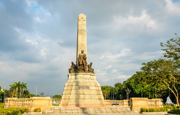 The Rizal Monument, a memorial in Rizal Park - Manila, the capital of Philippines