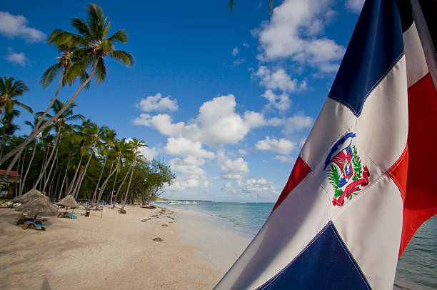 Ocean view on the Bavaro beach in Punta Cana. Dominican republic