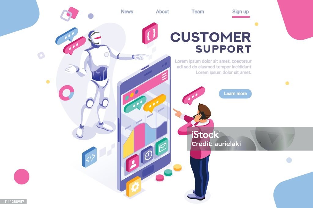 Cyborg Interactive Interactive Cyborg Interaction Stock Illustration - Download Image Now ...